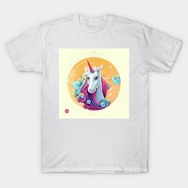Cute unicorn with colourful design T-Shirt by Greenbubble